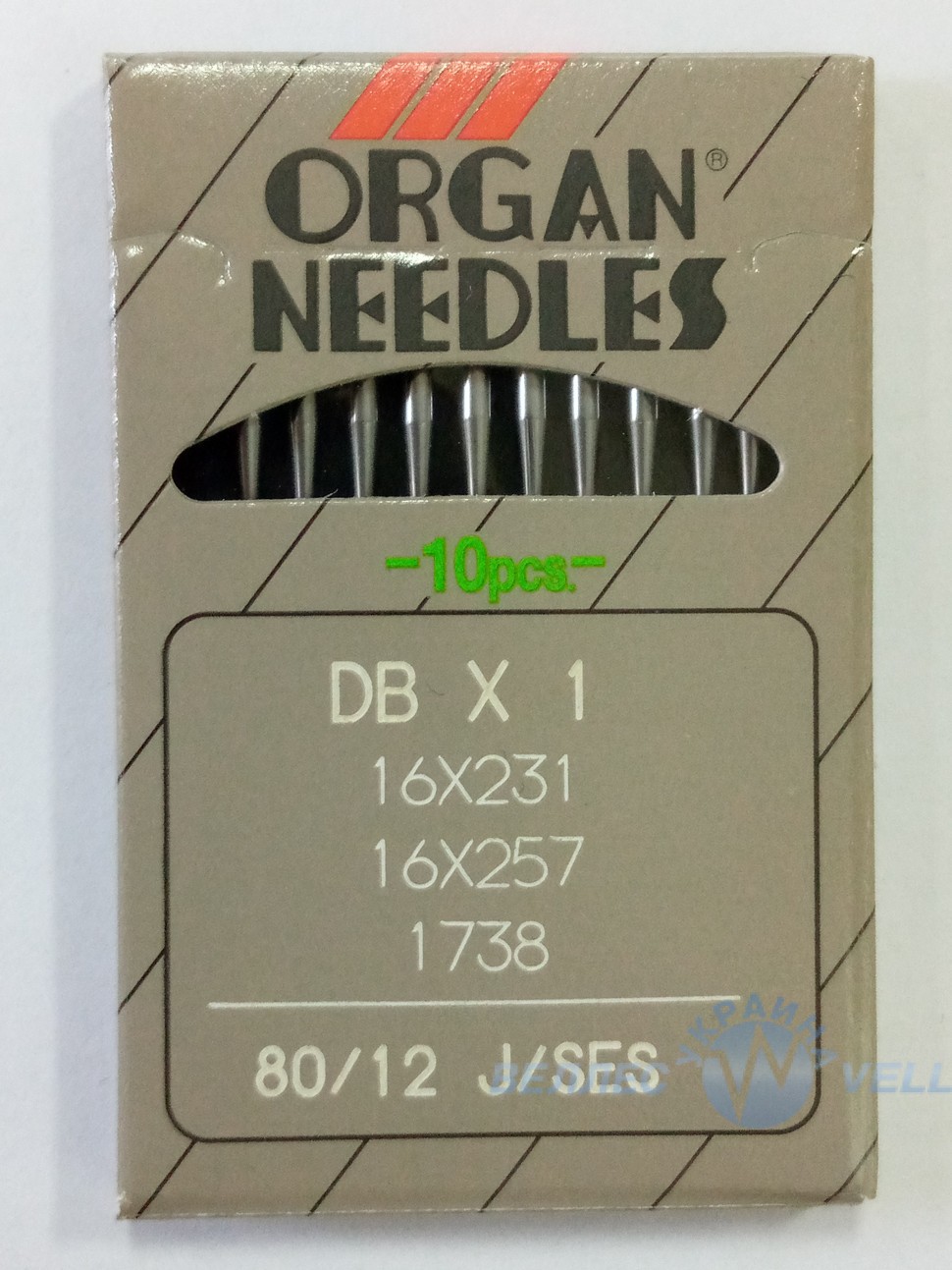 Голки ORGAN DB*1 №80ses для прямострочних промислових швейних машин