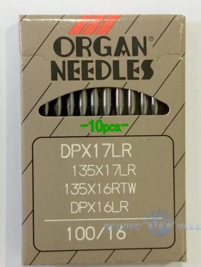 Голки ORGAN DP*17LR, №100 для промислових швейних машин